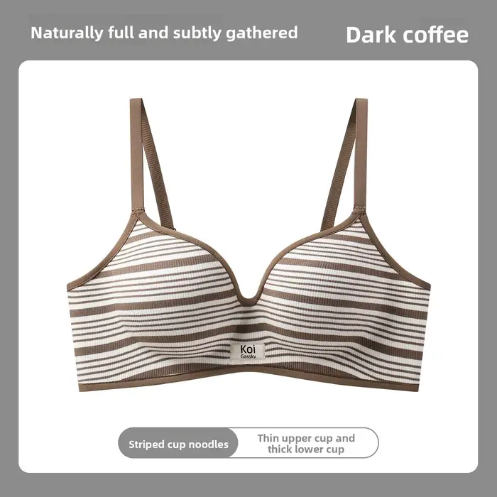 Soutien-gorge push-up 8CM avec bande colorée, sans armatures et sans coutures pour bonnet A, bralett