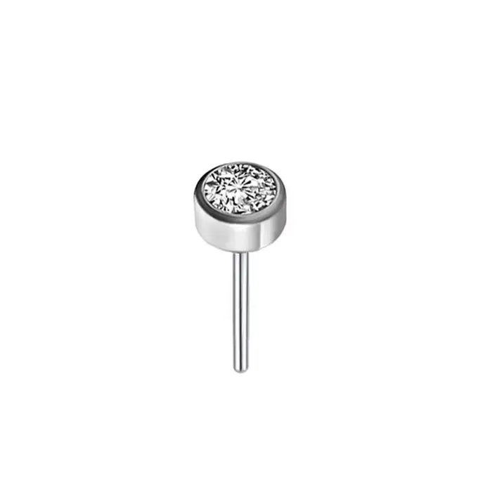 10 pièces clous d'oreille sans fil G23 titane nez PIERC punaise Labret lèvres anneaux boucles d'orei