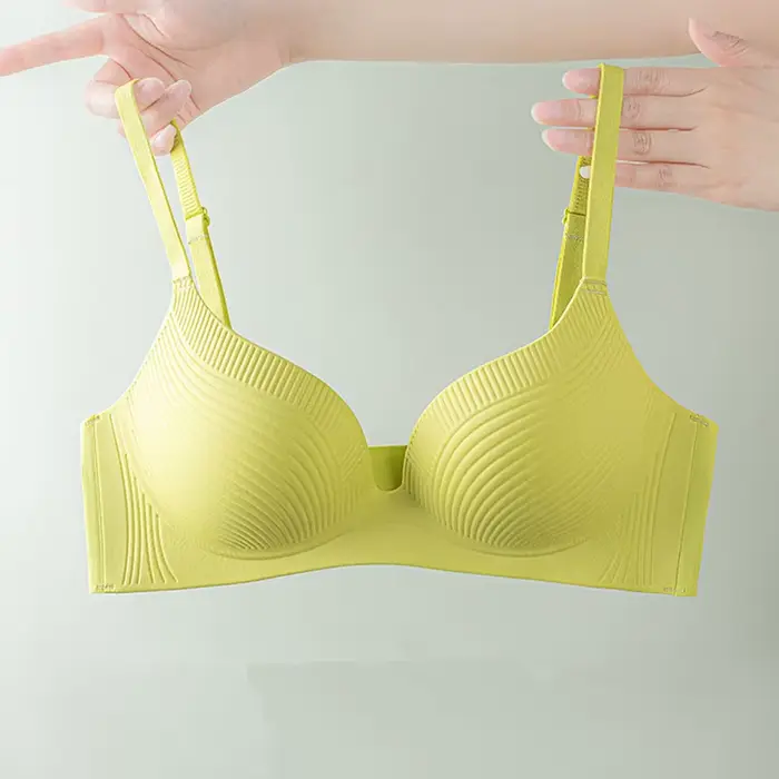 Bezšvová podprsenka pre ženy s veľkorysým pleteným prsníkom z elegantného elastanu a nylonu pre optimálnu podporu a každodenné pohodlie