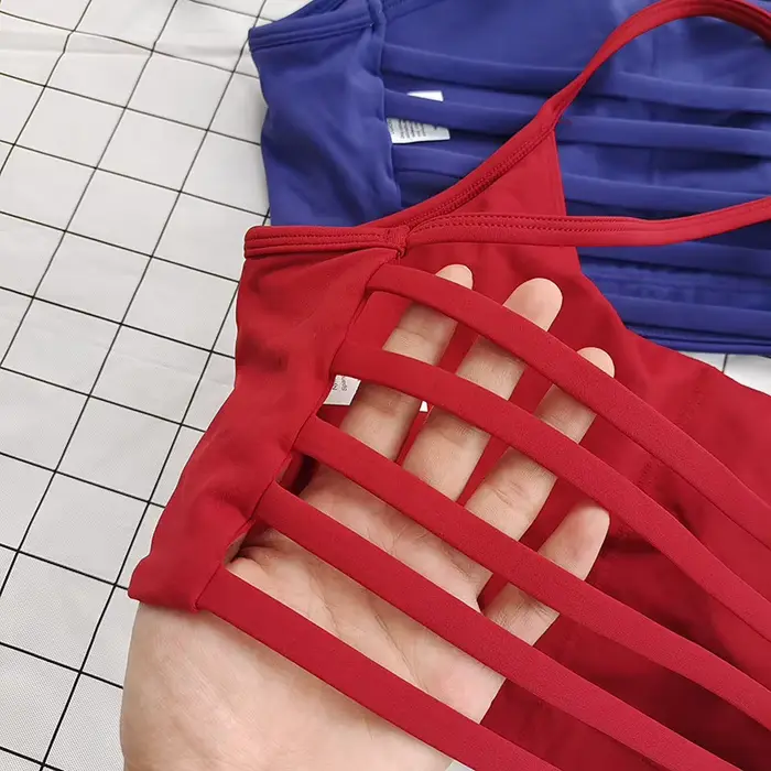 Dámske štíhle bez ramienok Sexy športové podprsenky - joga, beh, fitness, telocvičňa školenia, Vonkajší Top
