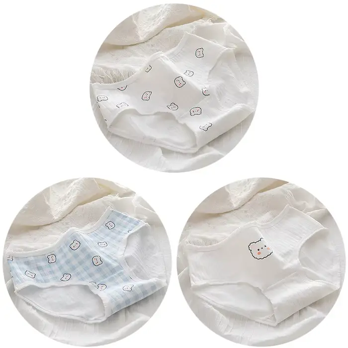 Culottes en coton pur pour femmes, en dentelle, confortables, sans couture, sous-vêtements mignons p