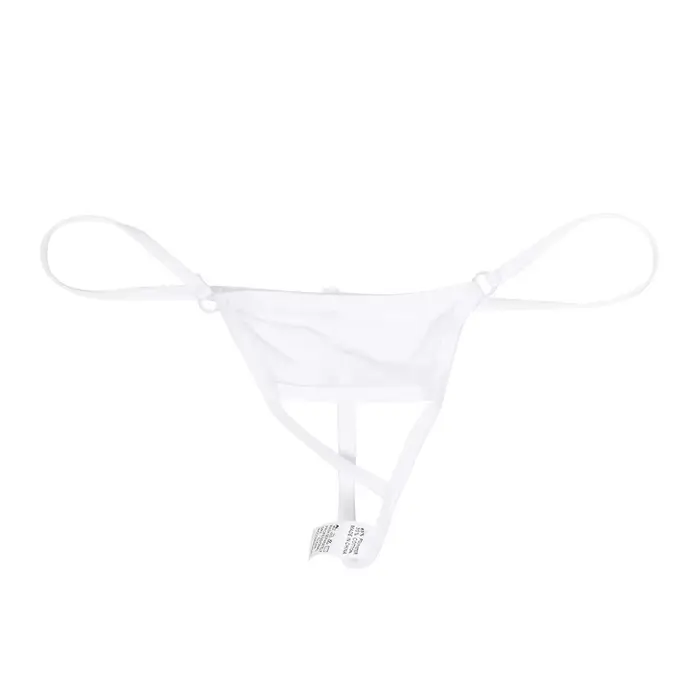 Strings transparents en dentelle pour femmes, sous-vêtements sexy, entrejambe ouvert