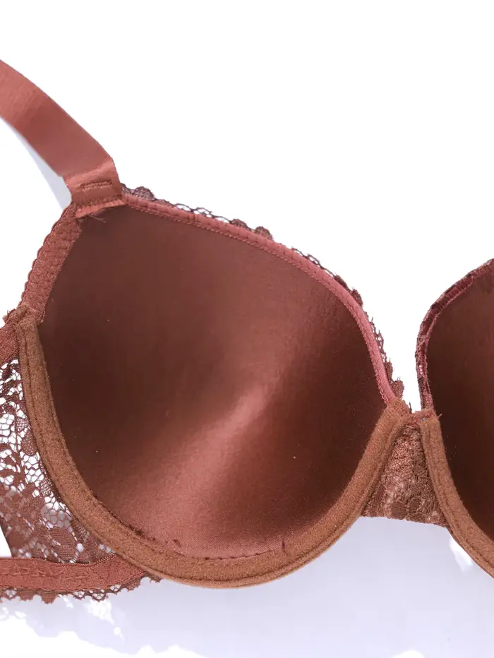 Beauwear-Push-up podprsenka z čipky kvetinový, priedušná, pohodlná, popruhy s lesklými písmenami