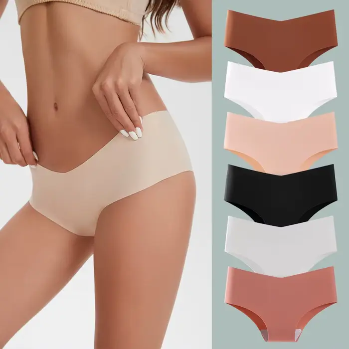 Non-značkovacie nohavičky pre ženy, veľká veľkosť, jóga šport, sexy, v tvare V, 6 farieb, jednofarebné, ľadové hodváb, priedušné