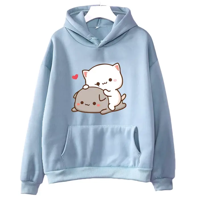 Brotskyňa a Goma roztomilý Mačací Mikina Pulls Kawaii Design Manga Sweat à Capuche Femme Mode Harajuku Occasions Spéciales