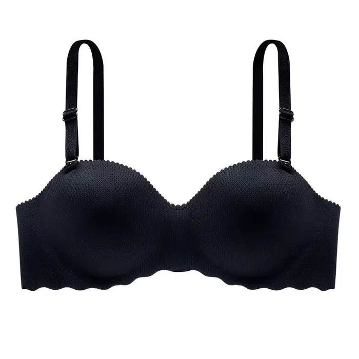 Soutien-gorge sans couture push-up pour petites poitrines, bralette sans fil à bretelles amovibles, 