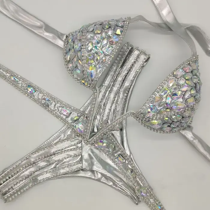 2020 venus vacances sexy femmes daimond push up cristal col en V strass maillots de bain vente chaud