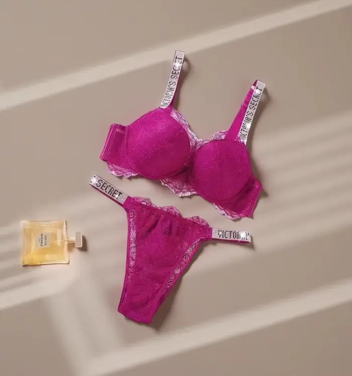 Dámska podprsenka a nohavičky Victoria's Secret, materiál polyester a nylon, každodenný štýl, bezšvový dizajn, maximálny komfort