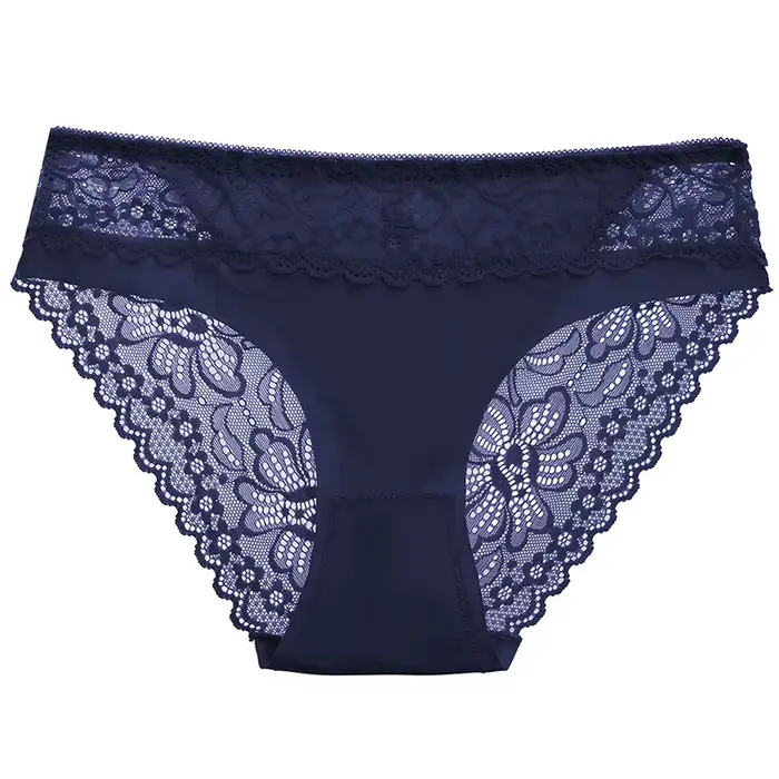 Dámske nohavičky zo spandex polyesteru s pevnou čipkou elegantné spodné prádlo pre všetky príležitosti
