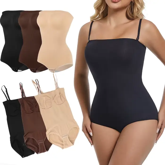 Sexy bez ramienok polyamid trikot pre ženy, body shaper miss moly, pevné pohodlie a perfektné fit, aby vaša postava, ideálny pre večierky, romantické schôdzky a profesionálne prezentácie