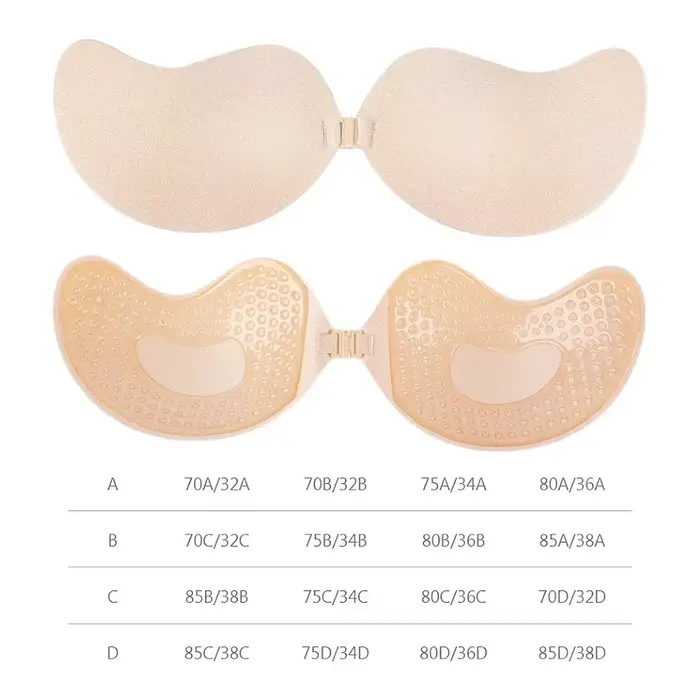 Soutien-gorge invisible en silicone sans bretelles pour femmes, sans couture, push up, adhésif, pour occasions spéciales et quotidien