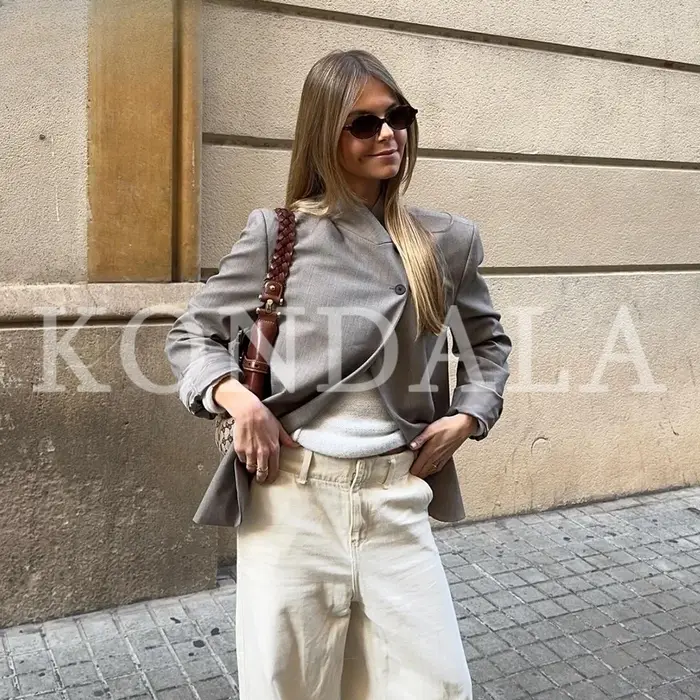 KONDALA 2026 Printemps-Été – Blazers Élégants et Décontractés pour Femmes, Col Semi-Montant, Chic et