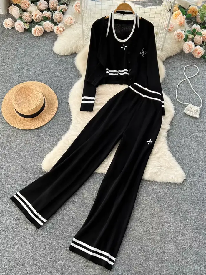 Dámsky pletený streetwear set 3 kusy