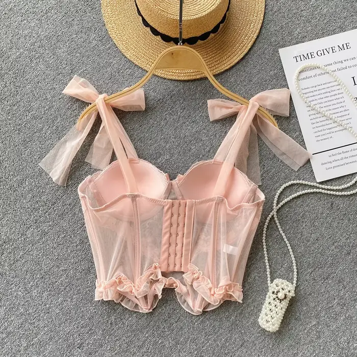Camisole intégrée soutien-gorge Dancing JL Ants en dentelle élégante pour femme, vêtement de bureau, hauts sans manches, tenue pour toutes les occasions