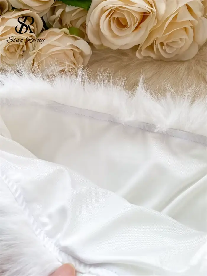 SINGREINY Americká Hotsweet Sexy Dvojdielne súpravy Ženy Bez ramienok tielko Krátke + Bodycon Mini Sukňa Módne Pevné Perá Obleky