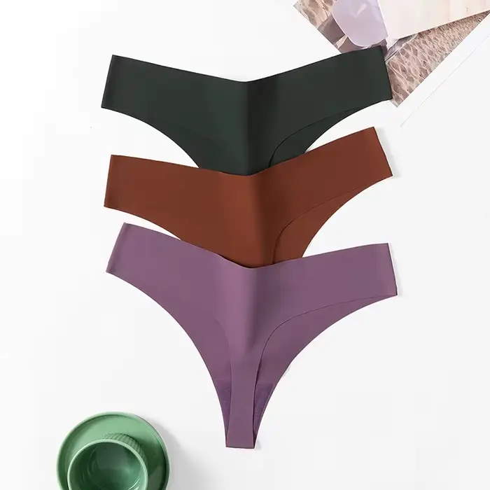 Poblador 10 kusov / set módne dámske nohavičky jednoduché spodná bielizeň bezšvíkové priedušné žabky spodná bielizeň Sexy pohodlné športové g-tangá