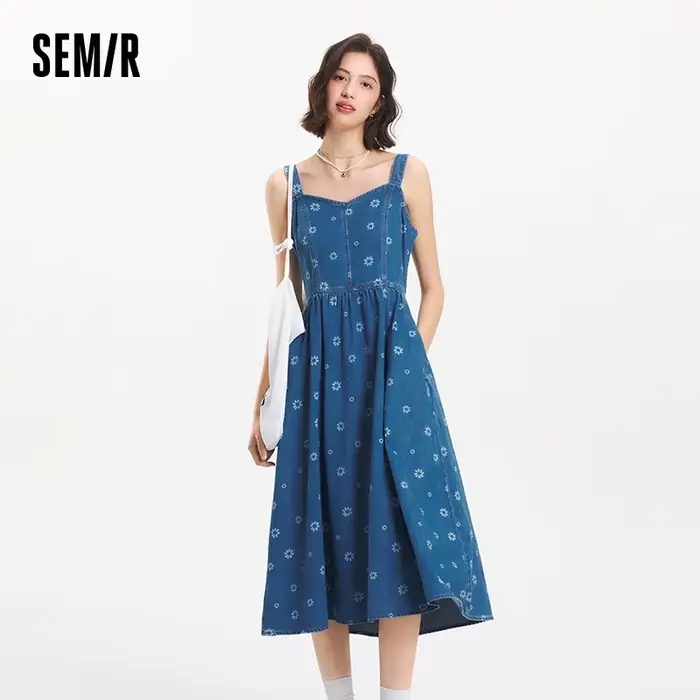 Semir preppy štýl bavlnené košieľka pre ženy, kvetinový vzor, pravidelné fit, bez rukávov, ideálny pre letné a ležérne dni