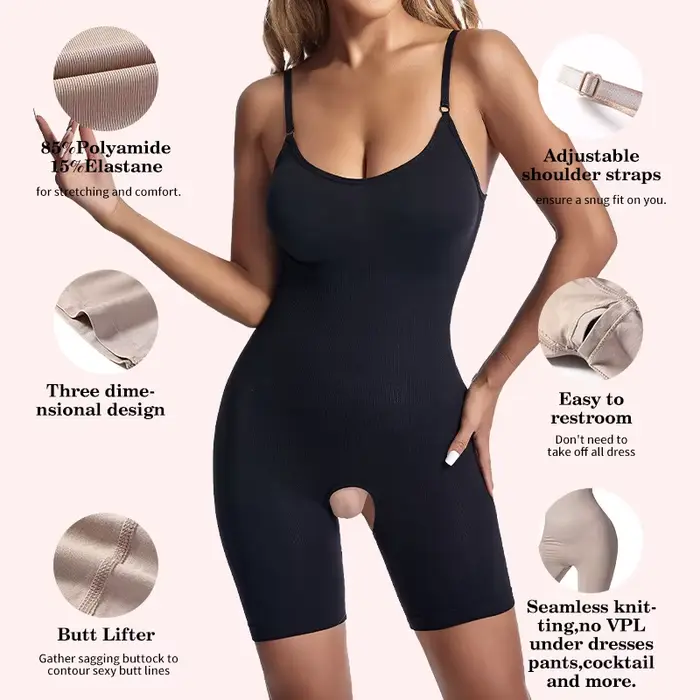 Bezšvíkové chudnutie outfit pre ženy telo celé zadku shapers korzet nylon elastan príležitostné slávnostné