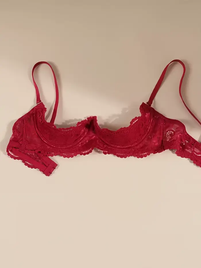 Sexy pol šálky podprsenka z elastanu a nylonu pre ženy, pohodlné a zvodné pre všetky špeciálne príležitosti