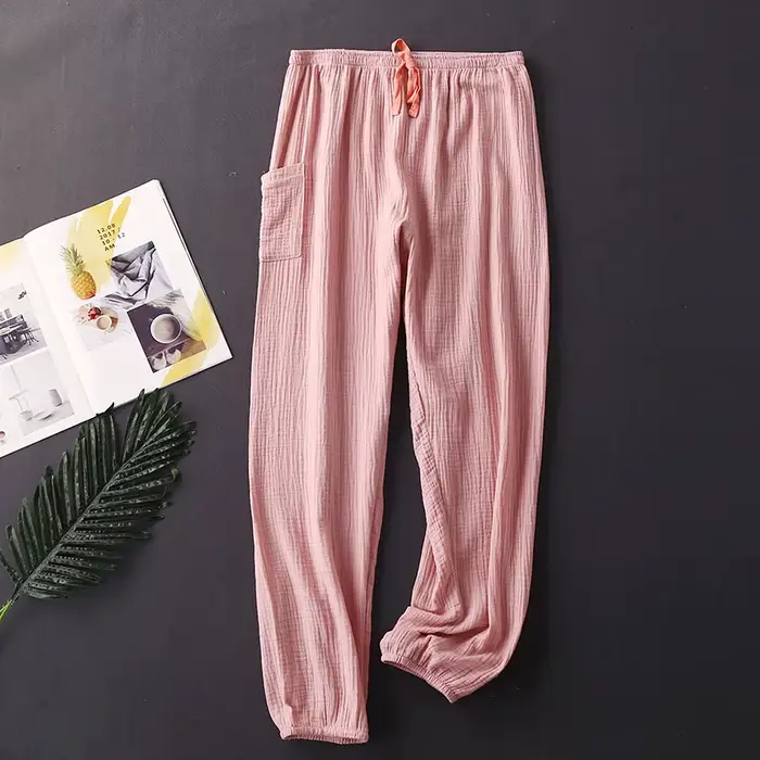 Pantalon de pyjama en pansement de coton pour femmes, vêtements de maison décontractés, vêtements de