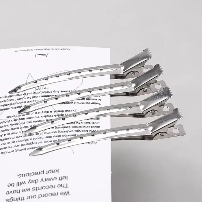 Pinces de soin des cheveux en acier métallique pour femmes, pinces de coupe de coiffure, pinces de b