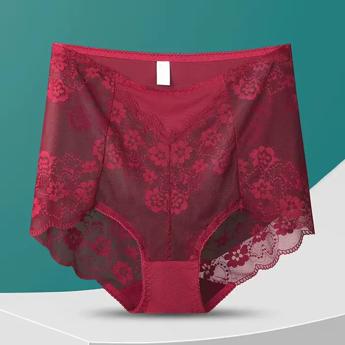 Sexy čipkované nohavičky pre ženy s vysokým pásom a zdvihom zadku