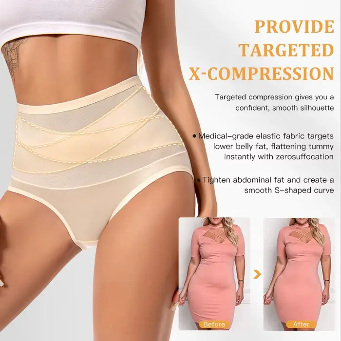 Slip taille haute en forme de X corps shaper slips ventre contrôle shapewear culotte minceur taille formateur bout à bout sous-vêtements shapers femmes occassions spéciales confort durable