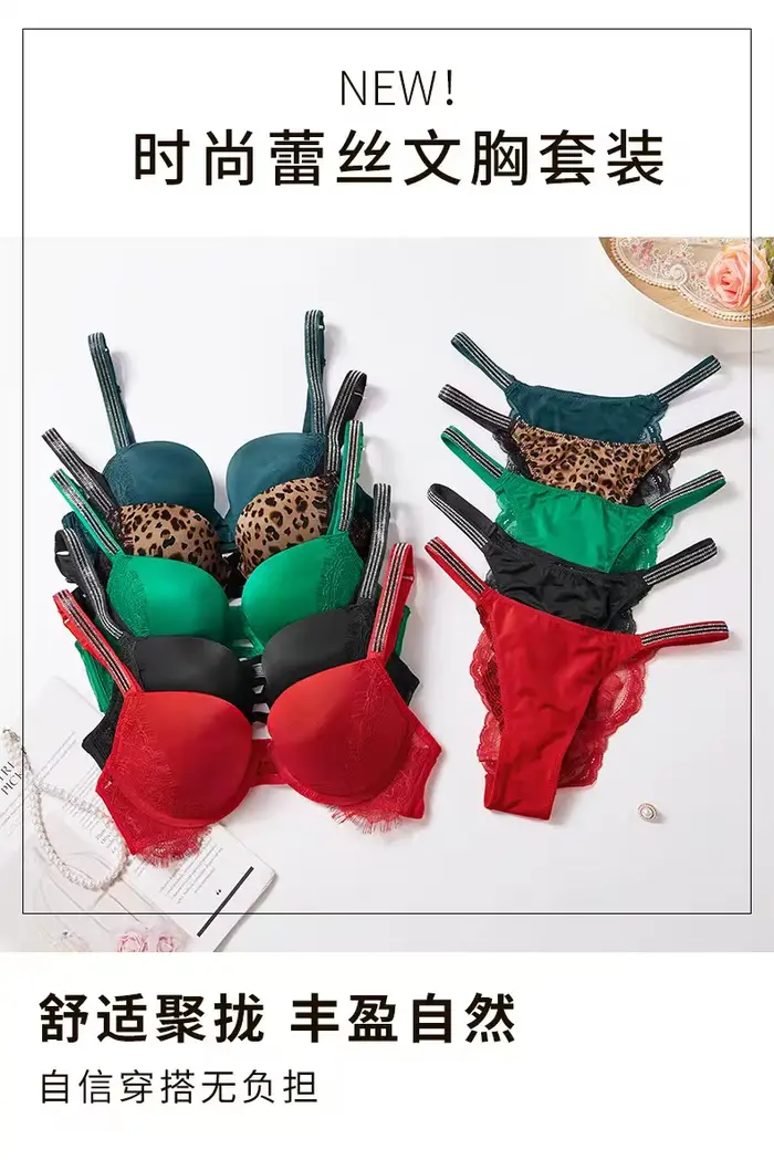 Sexy sada podprsenky s kamienkami