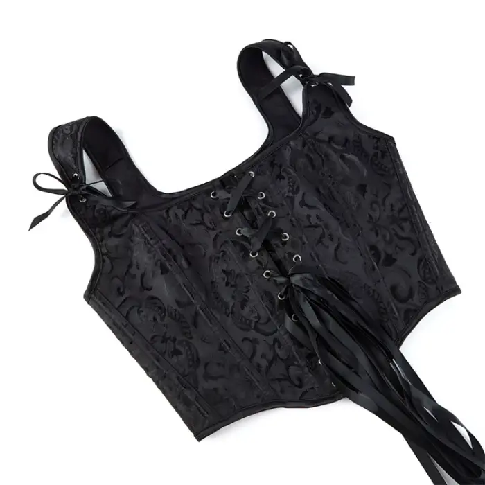Gotický korzet s ramienkami na šnurovanie Vintage Bustier Steampunk Korsett Tvarovacie oblečenie pre ženy Sexy Corselet Feminino
