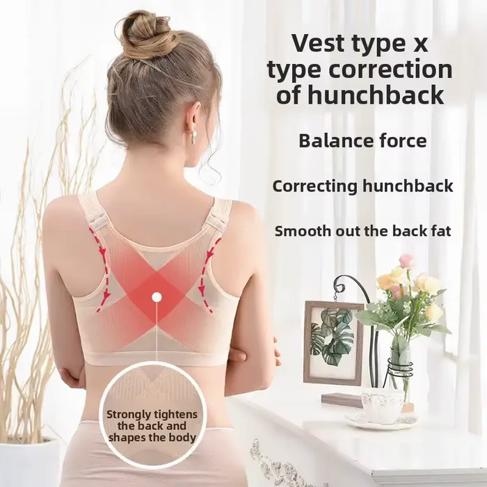 Push-up bra for daily wear seamless design front closure comfortable straps for women post-surgery recovery support