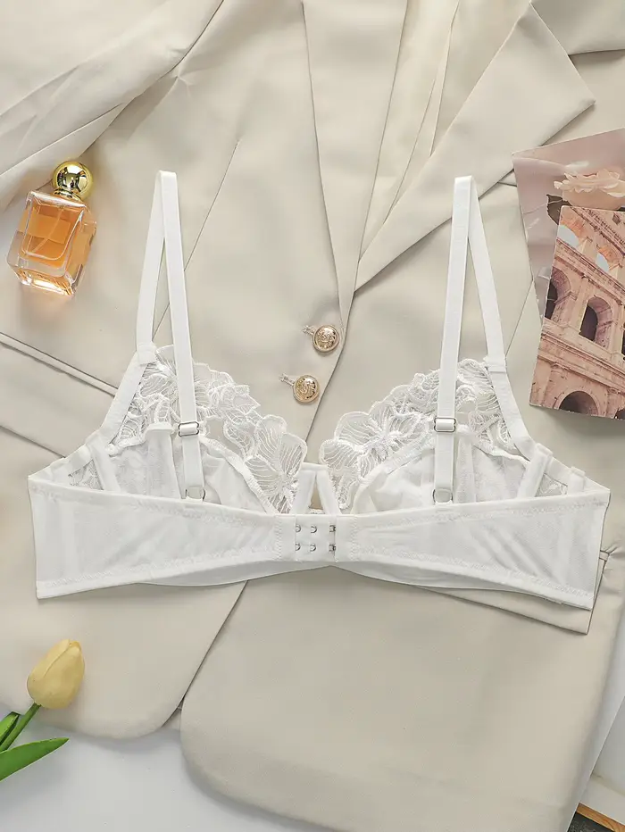 Sexi vyšívaná čipková podprsenka pre ženy