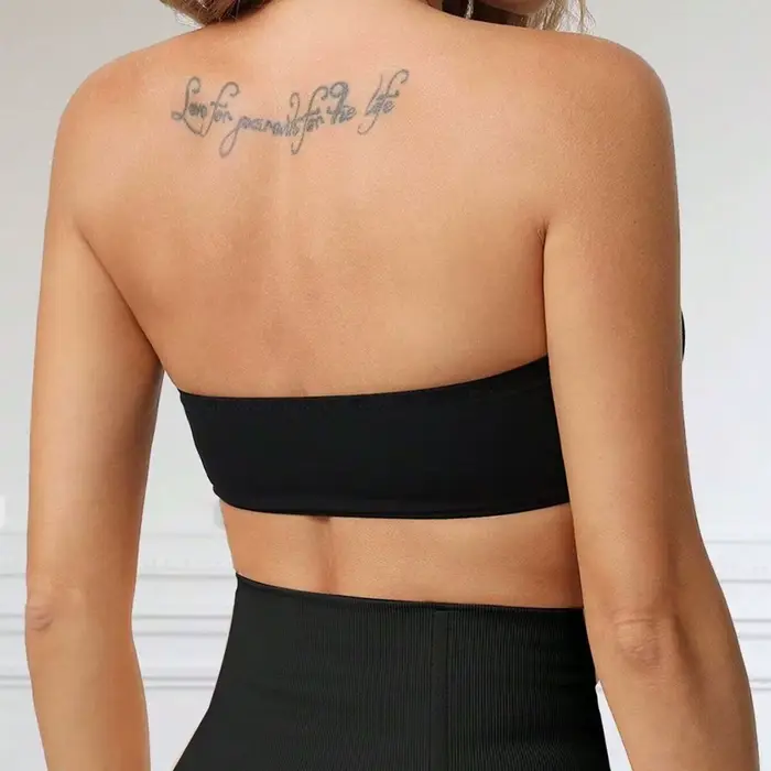 Bezramenná push-up bandeau podprsenka s predným zapínaním pre ženy