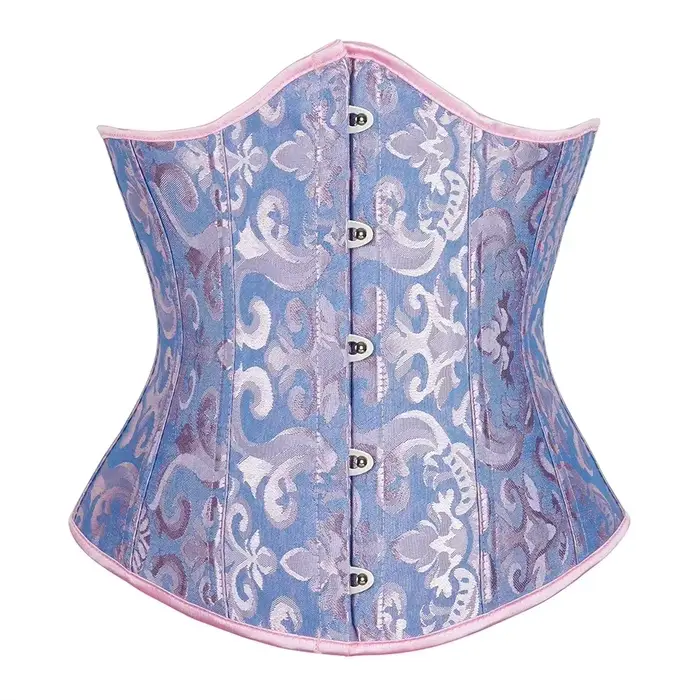 Ročník gotické Bustier korzet pre ženy, kvetinové, Push-up, veľryby, s predné uzavretie, sexy