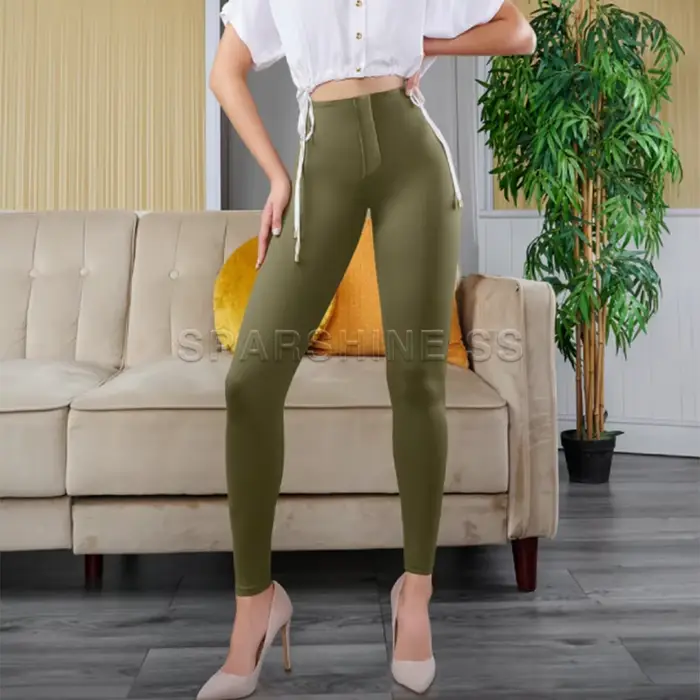Dámske push-up vysoko elastické polyesterové bavlnené legíny pre športovú jogu fitness veľké veľkosti streetwear štýl po celú sezónu