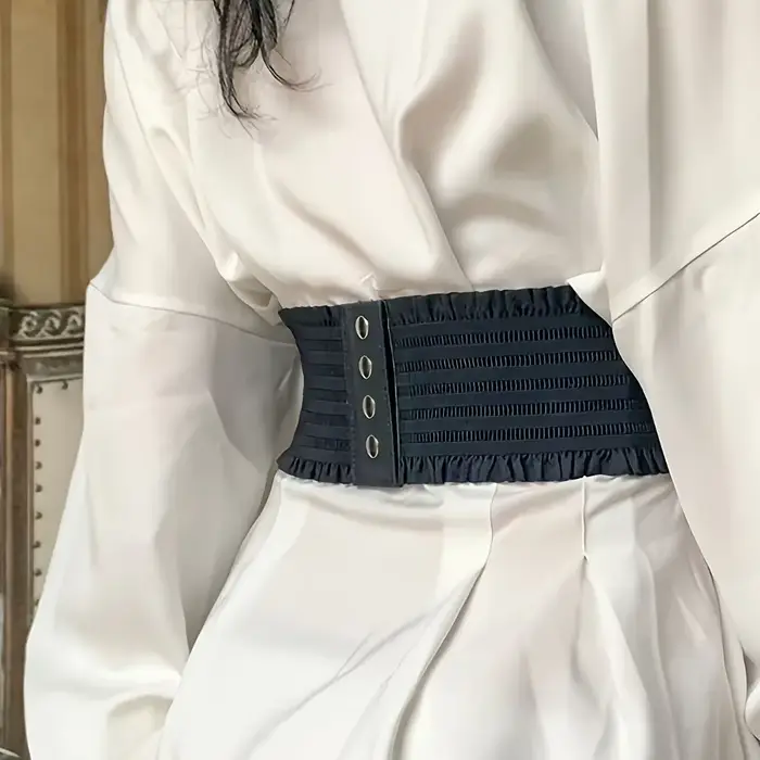 Elegantný korzetový opasok so šnurovaním – Čierny