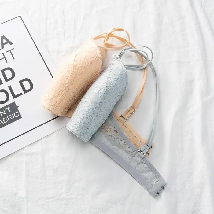 Dámske Sexy čipka podprsenka bezdrôtové kvetinové podprsenky ženy spodná bielizeň B pohár mäkké jednofarebné ultra-tenká podprsenka