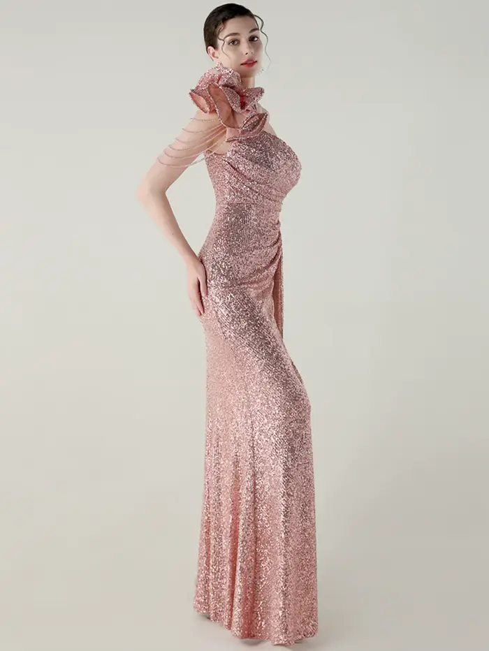 Sexy dos nu blanc sequin robe d'été femmes élégantes robes longues de fête pour femme de luxe annive
