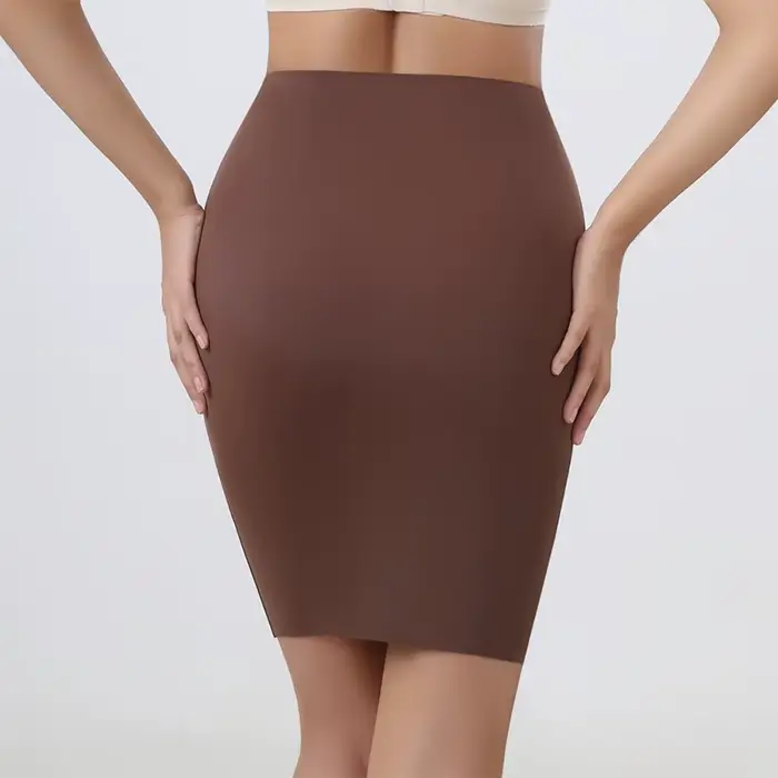 Sous-jupe fendue fermée jetting pour femme anti-exposition sous-vetements taille haute féminité élégance protection confort mouvement