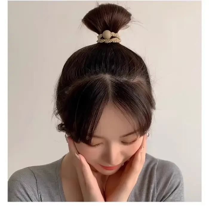 Lot de 10 élastiques à cheveux en cuir pour femme, pour queue de cheval haute, accessoires capillair