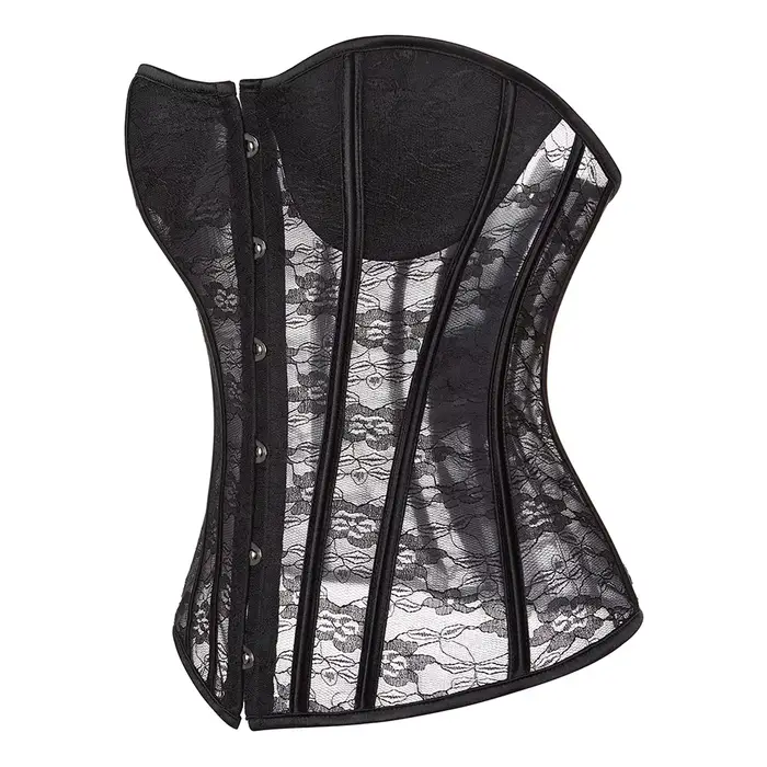 Korzet Overbust Žena Gothic Vintage bustiers Polyester Elastan Sochár Silueta Špeciálne príležitosti