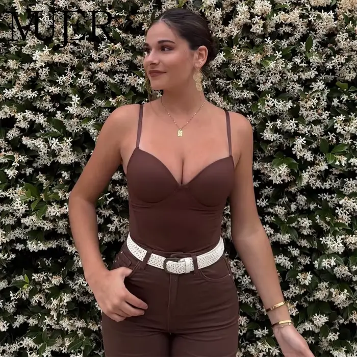 Dámske MUJER sexy polyester camisier, krátke prsia, klubový štýl, leto, špeciálne príležitosti