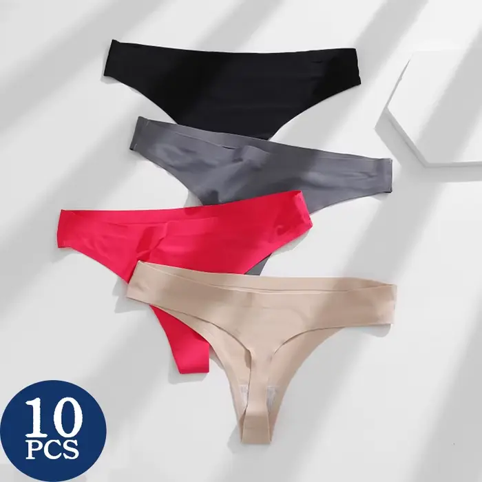 Dámske remeňové nohavičky, sexy spodná bielizeň, Tanga, dámske spodné prádlo, 3XL, 10 kusov / set