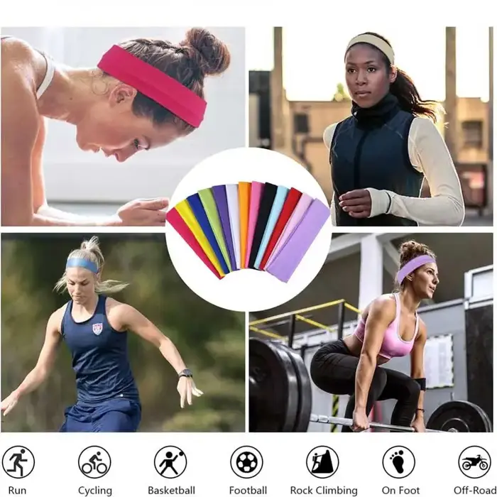 Bandeaux de couleur unie à haute élasticité, 7 pièces, bandeau d'exercice de Yoga, accessoires pour 