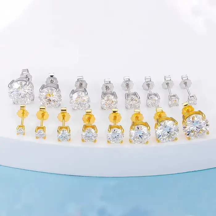Diamantové náušnice Moissanite pre ženy