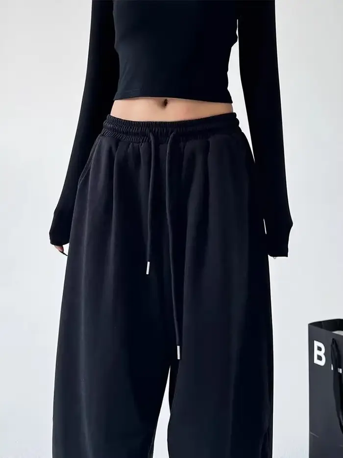 Dámske Y2K Harajuku široké nohavice na voľný čas