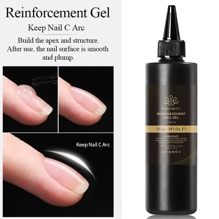 BORN PRTTY 250g déshydrateur de préparation d'ongles sans acide Gel de renfort sec à l'air Super adh