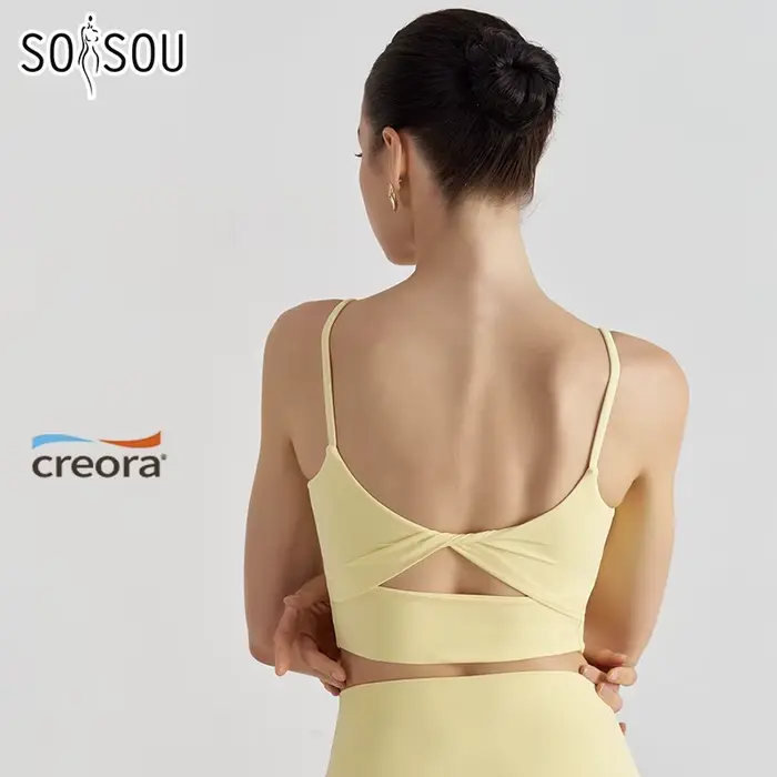 SOISOU štíhly ramenný top Nylon motýlik späť Sexy ženy športová podprsenka Yoga Fitness dámska elastická podprsenka žena spodná bielizeň