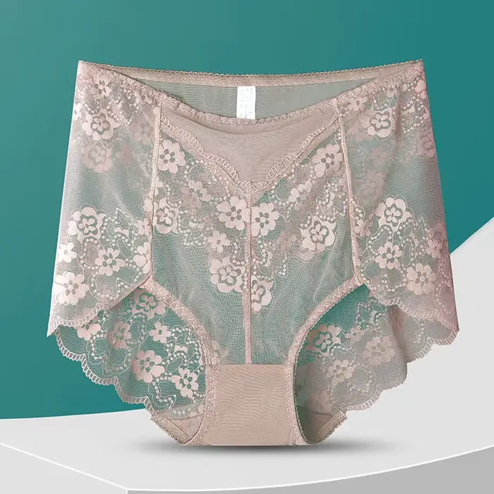Sexy čipkované nohavičky pre ženy s vysokým pásom a zdvihom zadku