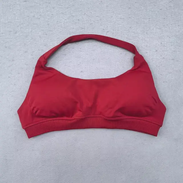 Soutien-gorge de sport pour femmes, sans couture, col licou, bretelles, Sexy, dos ouvert, rembourré,