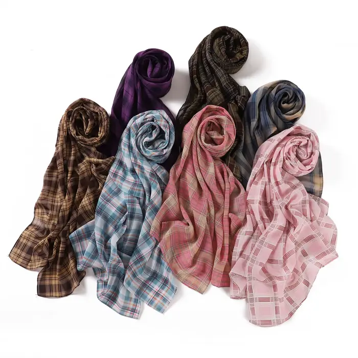 Nouveau Hijab JTVOVO en Mousseline Polyester Motifs Élégants Pour Femmes Occasions Spéciales Et Jours Quotidiens